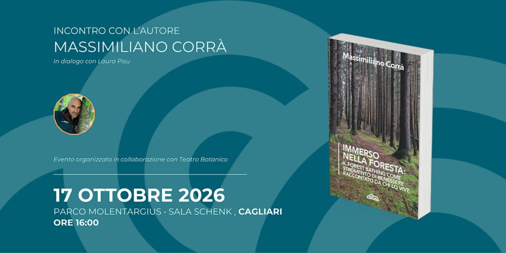 Locandina evento: Immerso nella foresta – Presentazione con Massimiliano Corrà a Cagliari